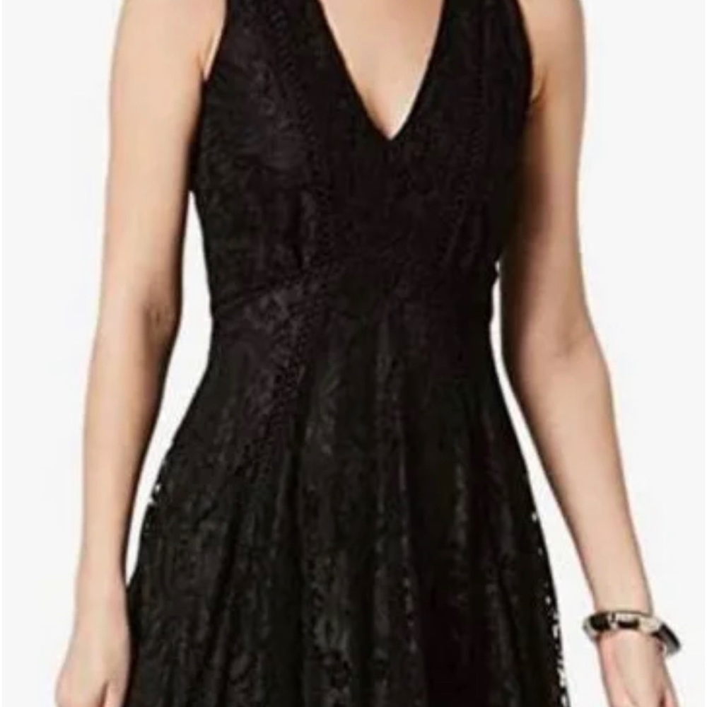 TAYLOR WOMEN'S printed lace HANDKERCHIEF HEM DRESS BLACK SIZE 18W